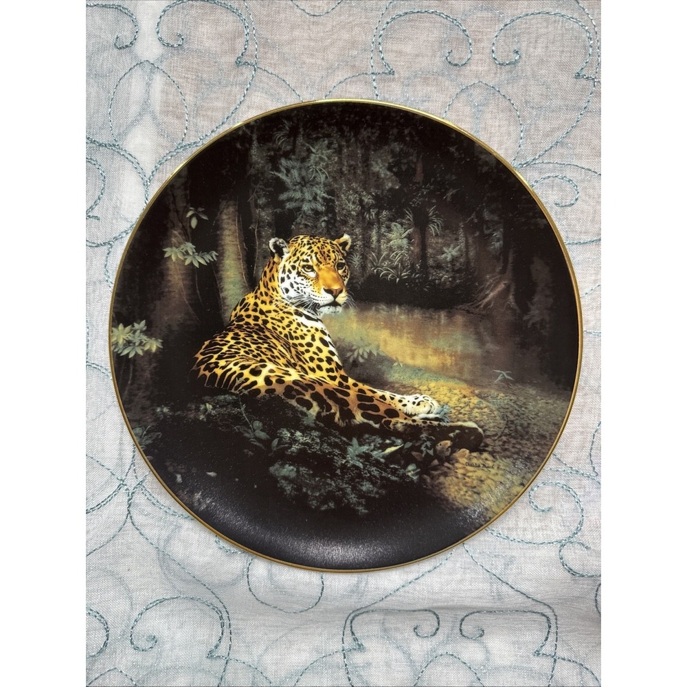 W.S. George The Jaguar Charles Fracé Collector Plate 1991 Magnificent Cats COA